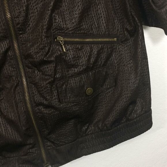 Chico’s Zenergy Brown Textured Athleisure Short Sleeve Zip Up Jacket - Picture 6 of 8